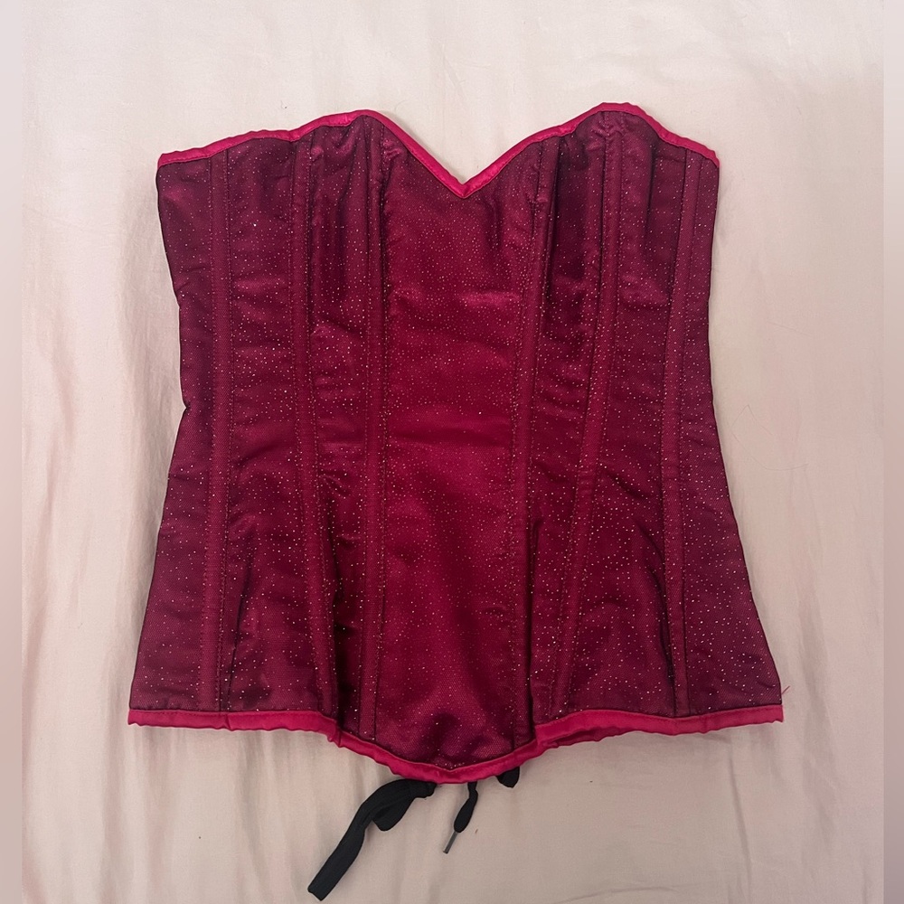 Red Glitter Vampire Corset Top